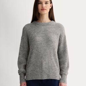 Everlane THE COCOON CREW IN ALPACA Heather Stone Gray